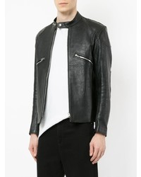 Blouson aviateur en cuir noir Addict Clothes Japan