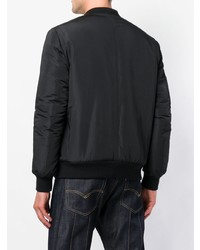 Blouson aviateur en cuir noir Drome