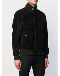 Blouson aviateur en daim noir Tom Ford