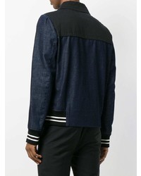 Blouson aviateur en denim bleu marine N°21