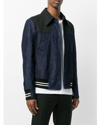 Blouson aviateur en denim bleu marine N°21