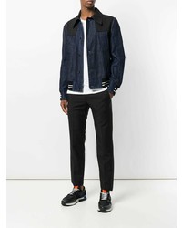 Blouson aviateur en denim bleu marine N°21