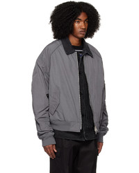 Blouson aviateur en denim gris foncé Juun.J