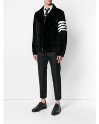 Blouson aviateur en fourrure noir Thom Browne