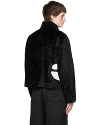 Blouson aviateur en fourrure noir Namacheko