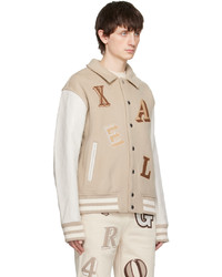 Blouson aviateur en laine beige Axel Arigato