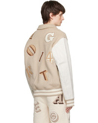 Blouson aviateur en laine beige Axel Arigato