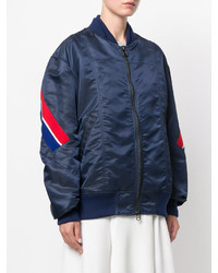 Blouson aviateur en laine bleu marine Facetasm