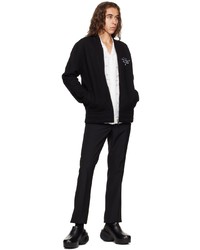 Blouson aviateur en laine en tricot noir Givenchy