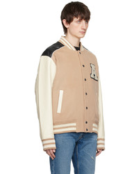 Blouson aviateur en laine marron clair Axel Arigato