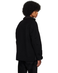 Blouson aviateur en laine noir CCP