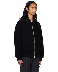 Blouson aviateur en laine noir Helmut Lang