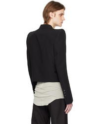 Blouson aviateur en laine noir Rick Owens