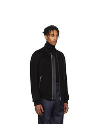 Blouson aviateur en laine noir Mackage