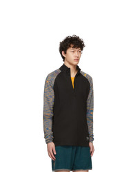 Blouson aviateur en laine noir ADIDAS X MISSONI