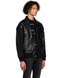 Blouson aviateur en laine noir C2h4