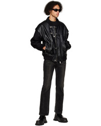 Blouson aviateur en laine noir C2h4