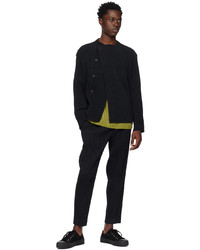 Blouson aviateur en laine noir Homme Plissé Issey Miyake