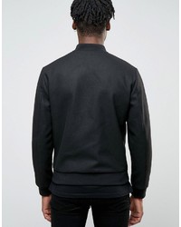 Blouson aviateur en laine noir Jack and Jones