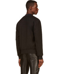 Blouson aviateur en laine noir Damir Doma