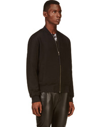 Blouson aviateur en laine noir Damir Doma