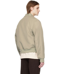 Blouson aviateur en laine olive Jil Sander