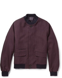 Blouson aviateur en laine pourpre