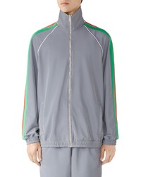 Blouson aviateur en nylon argenté