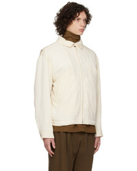 Blouson aviateur en nylon blanc Lemaire