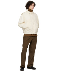 Blouson aviateur en nylon blanc Lemaire