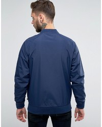 Blouson aviateur en nylon bleu marine Farah