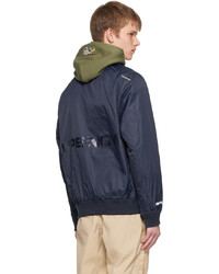 Blouson aviateur en nylon bleu marine AAPE BY A BATHING APE