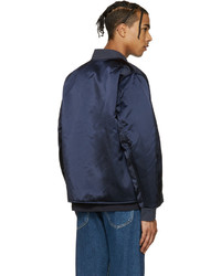 Blouson aviateur en nylon bleu marine Acne Studios