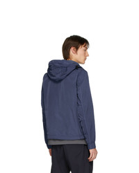 Blouson aviateur en nylon bleu marine BOSS