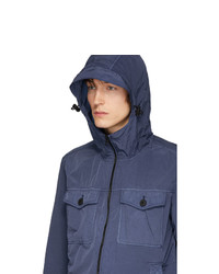 Blouson aviateur en nylon bleu marine BOSS