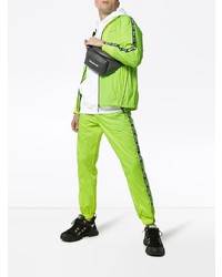 Blouson aviateur en nylon chartreuse Off-White