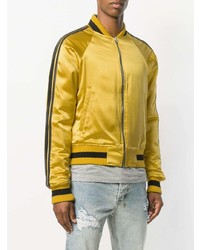 Blouson aviateur en nylon doré Amiri