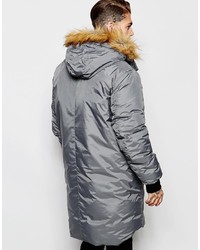 Blouson aviateur en nylon gris Asos