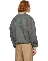 Blouson aviateur en nylon gris Second/Layer