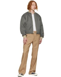 Blouson aviateur en nylon gris Second/Layer