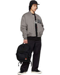 Blouson aviateur en nylon gris Kenzo