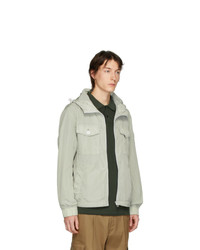 Blouson aviateur en nylon gris BOSS