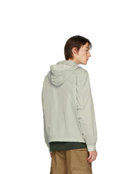 Blouson aviateur en nylon gris BOSS