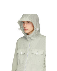 Blouson aviateur en nylon gris BOSS