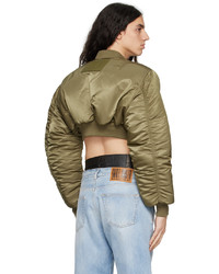 Blouson aviateur en nylon marron clair VTMNTS