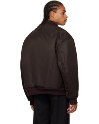 Blouson aviateur en nylon marron foncé Y/Project