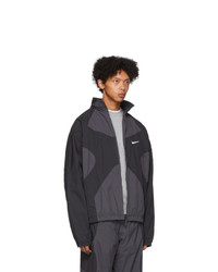 Blouson aviateur en nylon noir Nike