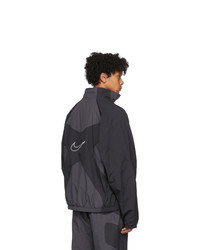 Blouson aviateur en nylon noir Nike