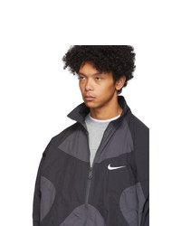 Blouson aviateur en nylon noir Nike