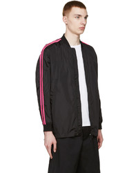 Blouson aviateur en nylon noir DSQUARED2